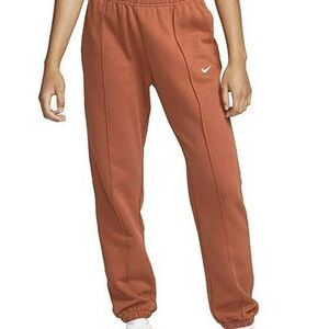Nike Sportswear Women's Essential Fleece Mid Rise Jogger Pants- Madder Root M